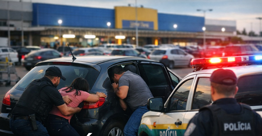Mulher é sequestrada à força em estacionamento de hipermercado na zona Leste
