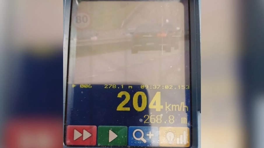 Motorista é flagrado a 204 km/h pela Polícia Rodoviária Federal no Espírito Santo
