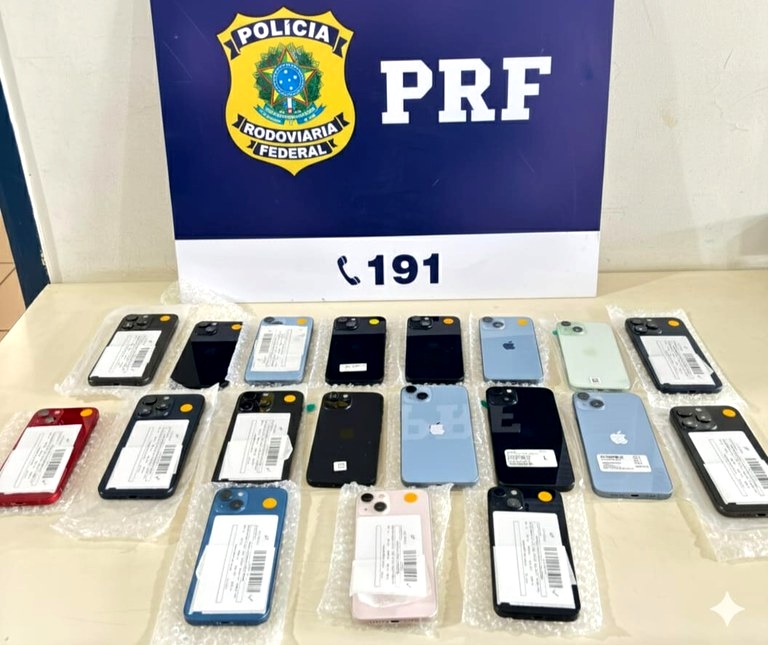 PRF/RO apreende carga de celulares avaliada em mais de R$ 70 mil em Ariquemes