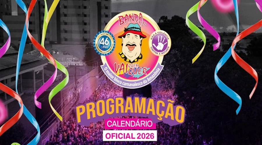Banda do Vai Quem Quer divulga calendário oficial para o Carnaval 2026 em Porto Velho