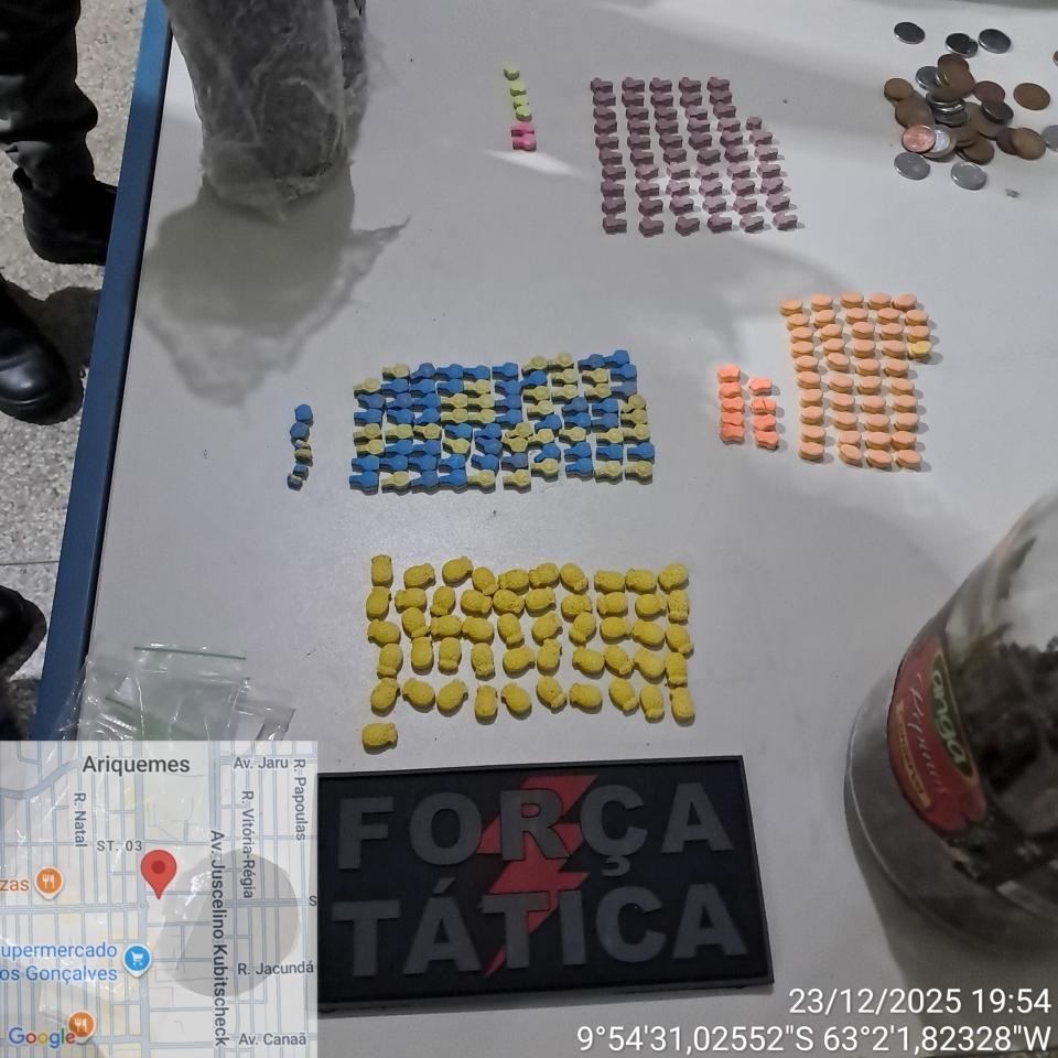 Polícia Militar apreende drogas e desarticula ponto de tráfico em Ariquemes
