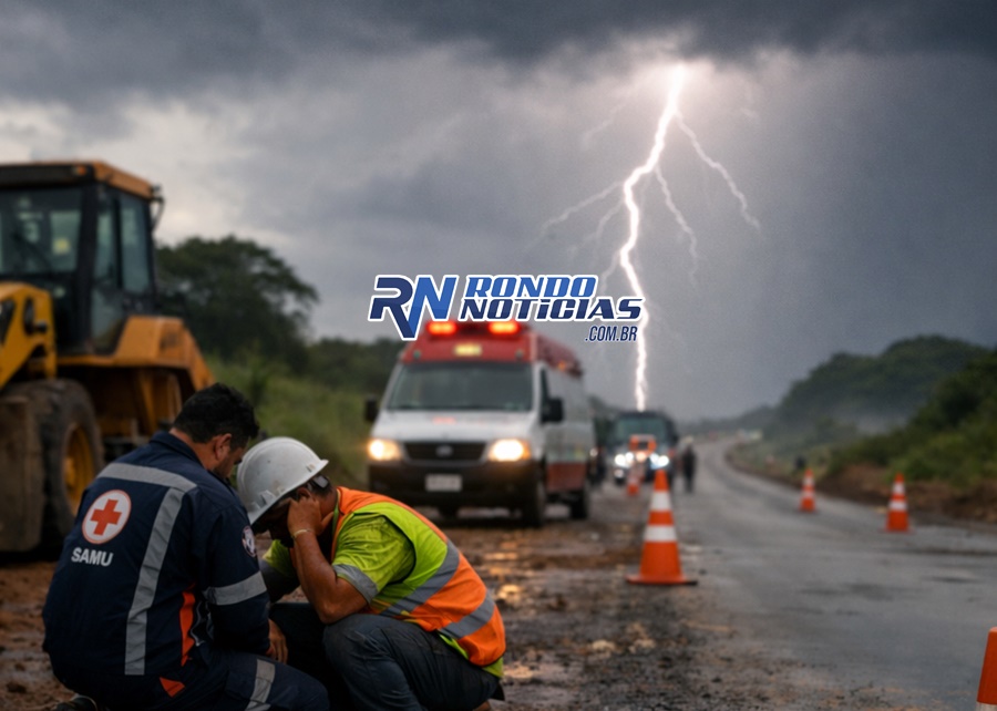 Jovem trabalhador morre após ser atingido por raio durante serviço na BR-364