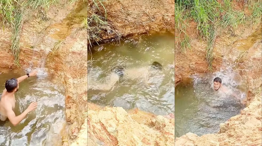 Olho d’água surge em estrada rural e surpreende moradores em Ouro Preto do Oeste