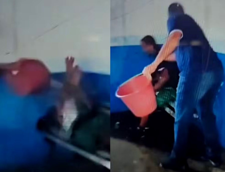 Homem é alvo de agressão com água por funcionário terceirizado em frente a hospital de Ji-Paraná