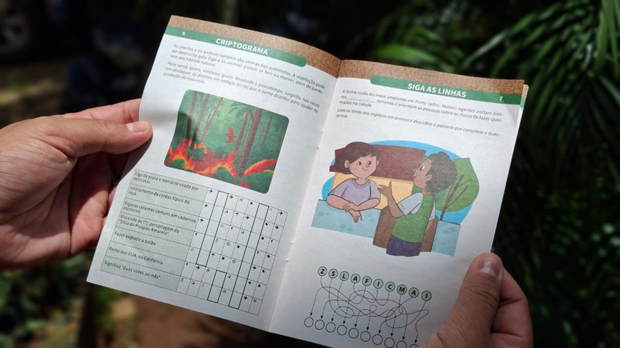 Cartilhas vão garantir diversão e educação ambiental para jovens e crianças