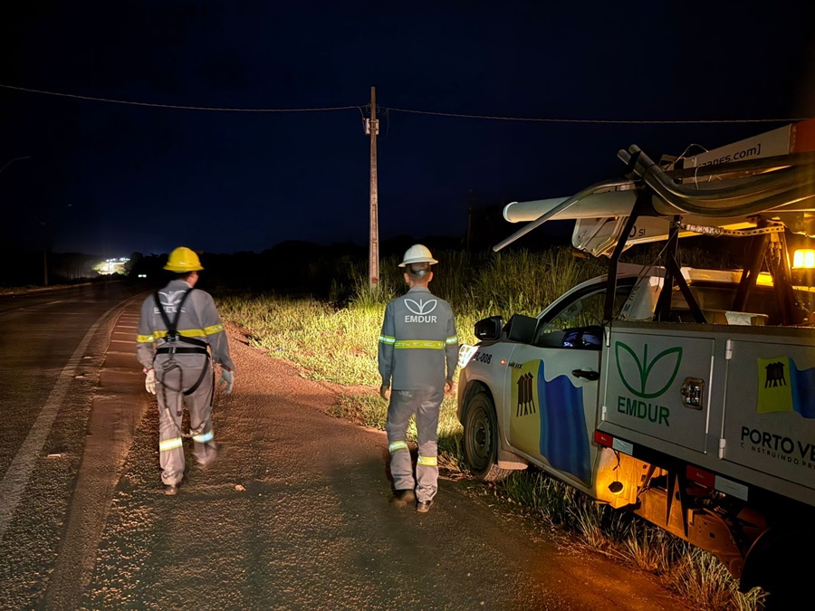 Criminosos furtam transformador e deixam trecho da BR-364 às escuras em Porto Velho