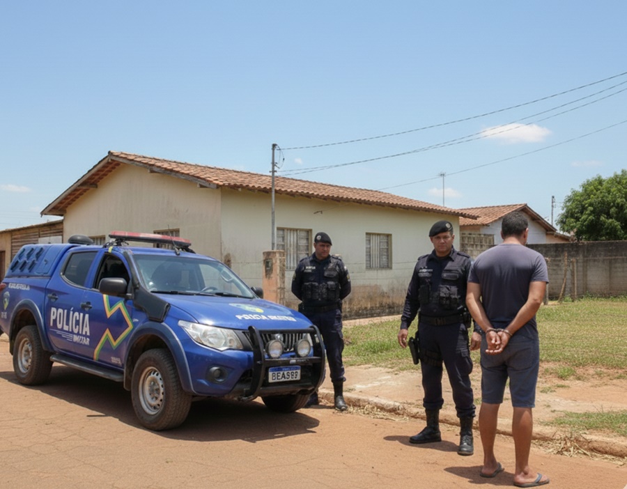 Polícia prende homem após agressão à mãe e ameaças ao padrasto em Cacoal