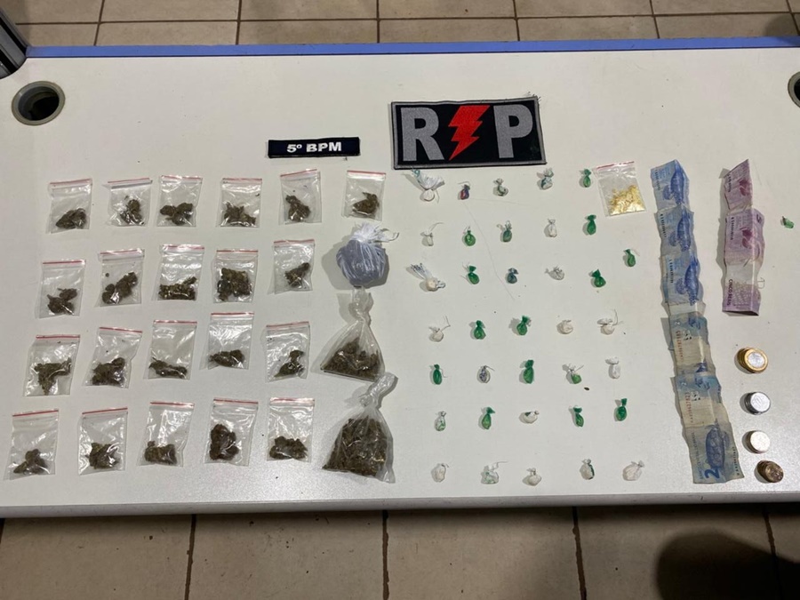 Polícia Militar prende homem por tráfico de drogas durante patrulhamento no bairro Mariana