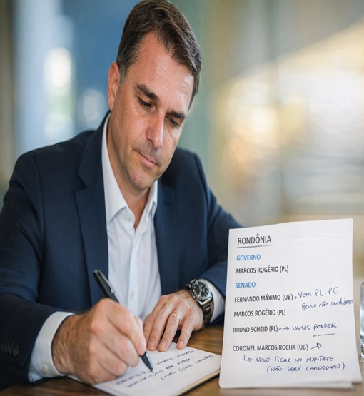 Bilhete bomba de Flávio Bolsonaro sacode tabuleiro político de Rondônia e expõe racha no PL