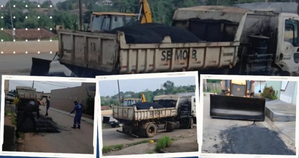 Dr. Júnior Queiroz articula melhorias e Prefeitura executa tapa-buracos no Nova Floresta