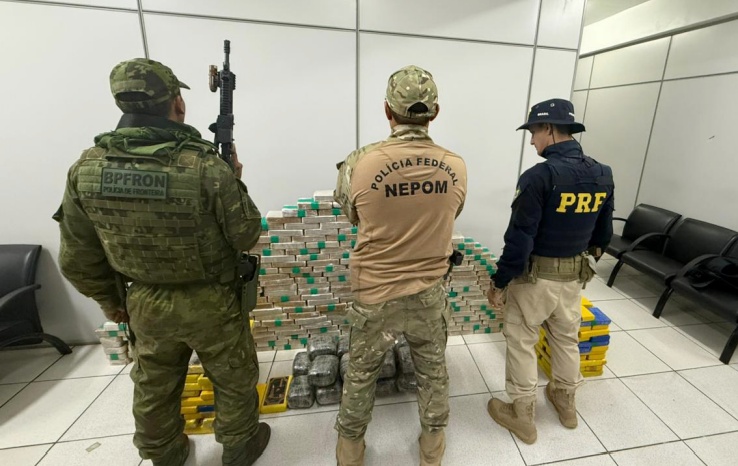 PRF em RO apreende quase 400 kg de drogas em ação conjunta com forças de segurança