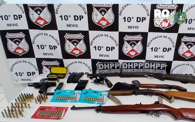 PC de RO prende suspeitos de homicídio e apreende arsenal de armas em Porto Velho