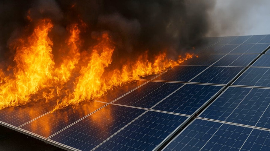 Curto-circuito em placas solares provoca princípio de incêndio na zona Sul