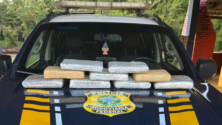 Passageiro em táxi é flagrado com quase 10 kg de maconha em Porto Velho