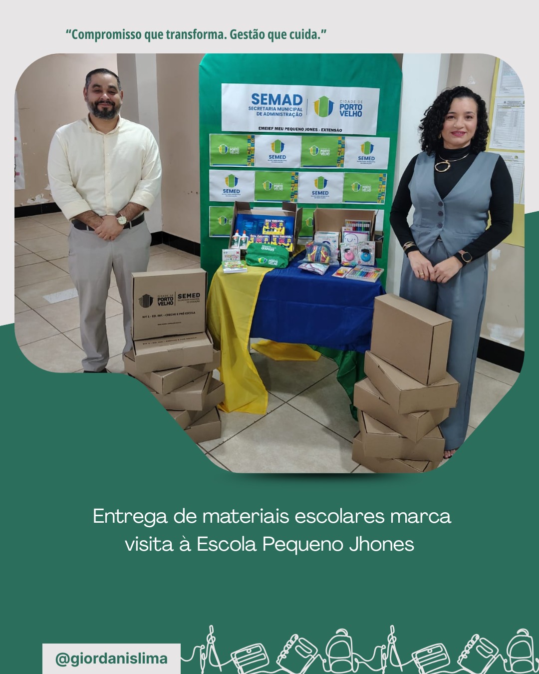 Entrega de material escolar reforça início das aulas na rede municipal da capital