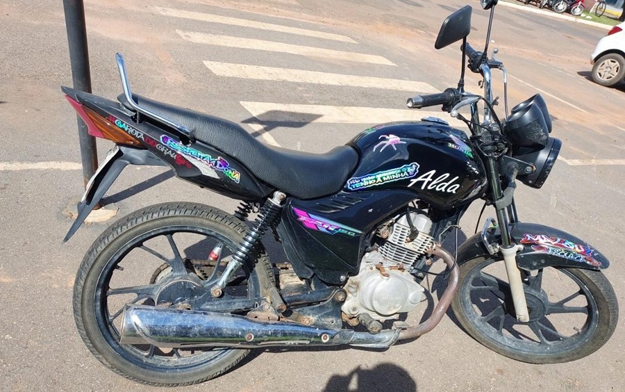 Polícia Militar recupera motocicleta com registro de furto durante patrulhamento em Cacoal