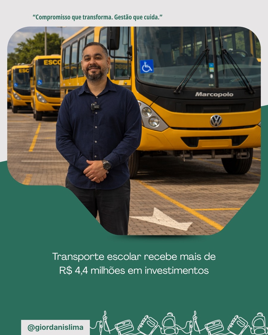 Prefeitura investe mais de R$ 4,4 milhões no transporte escolar da rede municipal