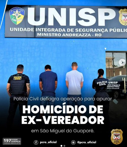 Polícia Civil deflagra operação para apurar homicídio de ex-vereador 