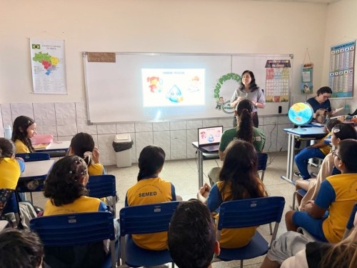 Ação de conscientização sobre recursos hídricos é apresentado nas escolas municipais