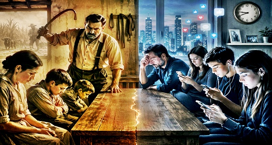 CRÔNICA DE FIM DE SEMANA - Conflito de Gerações - Da chibata ao celular