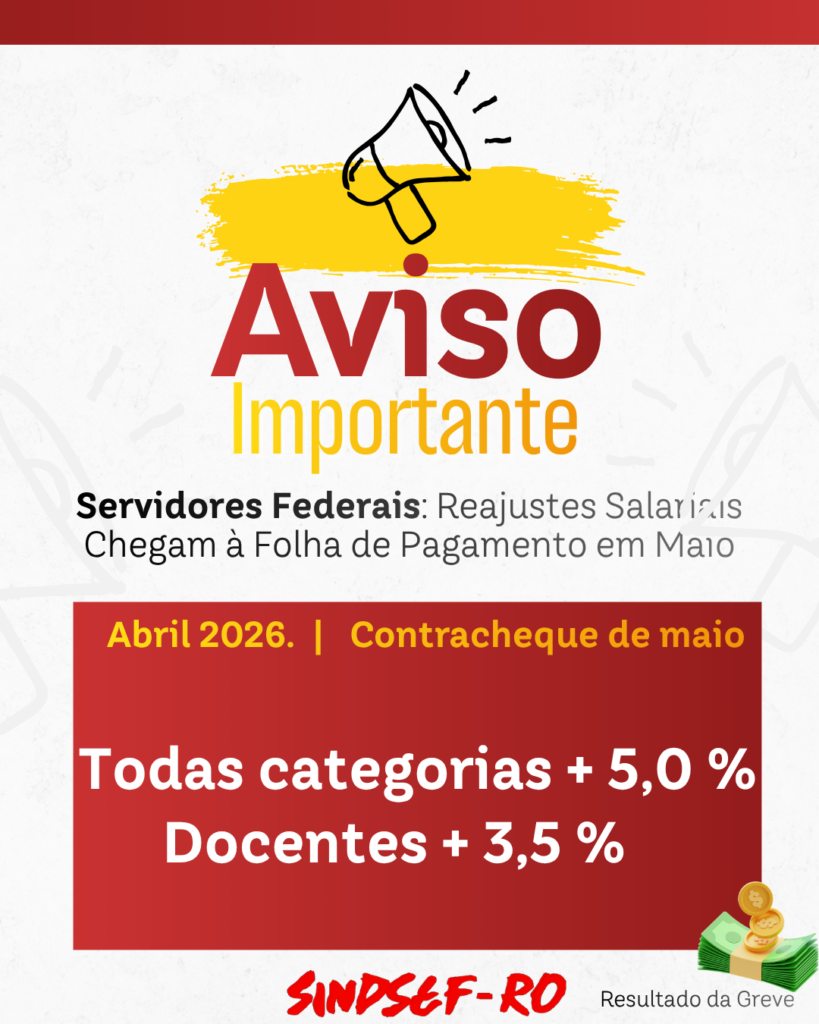  Reajustes salariais chegam à folha de pagamento nos primeiros dias úteis de maio
