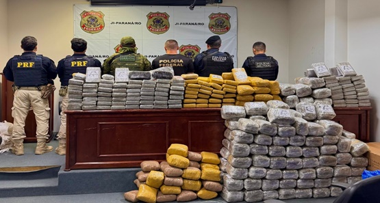 Forças de Segurança interceptam cargo com 460 kg de drogas na BR-429