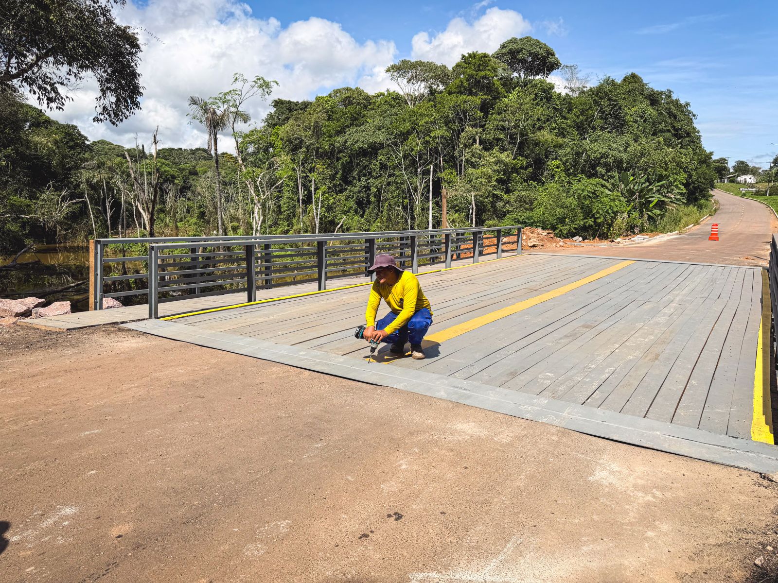 Ponte do Bate Estaca garante passagem segura na Estrada de Santo Antônio

