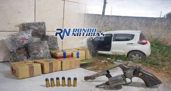 Perseguição termina com suspeito baleado e mais de 70 quilos de drogas apreendidos 