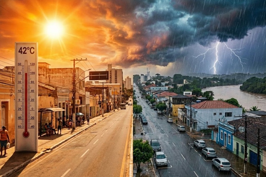 Calor intenso e pancadas de chuva marcam este sábado (25) em Rondônia 
