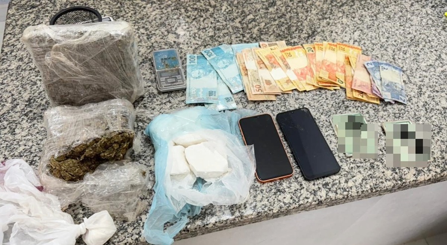 PM prende três suspeitos ligados a facção e apreende drogas em Pimenta Bueno