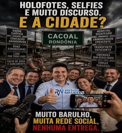 Louco por holofotes: Exposição excessiva e pouca entrega marcam início da gestão em Cacoal