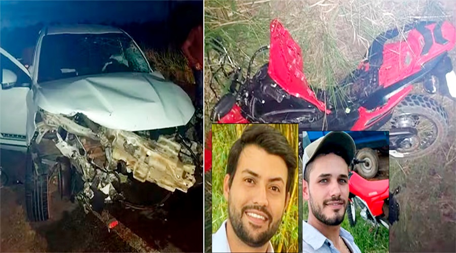 Dois jovens morrem em grave acidente após moto invadir pista na RO-383