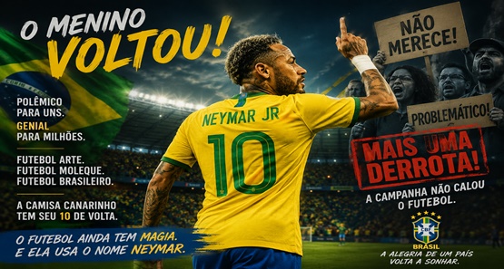 Crônica Esportiva - O retorno do menino Neymar e o desespero dos fiscais da bola