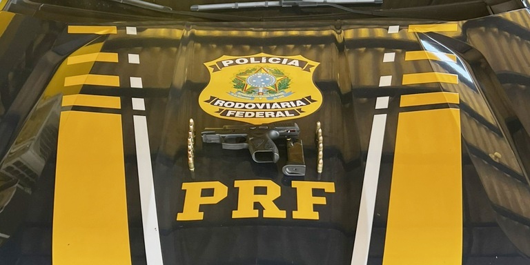 Polícia Rodoviária Federal em Rondônia apreende pistola calibre 9mm em Pimenta Bueno