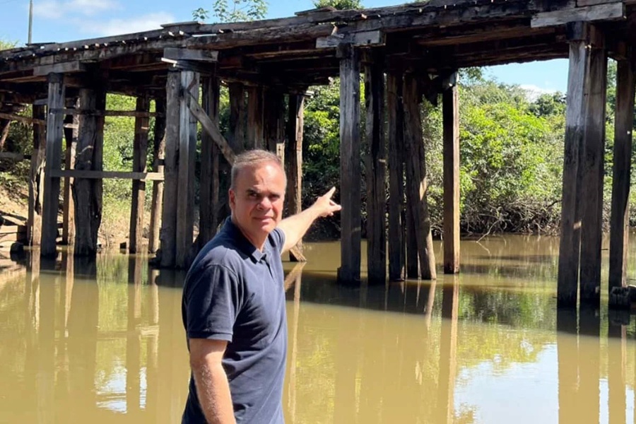 Alan Queiroz reforça pedido para construção de ponte sobre o Rio Muqui em Alvorada