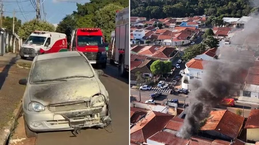 Explosão de moto elétrica causa incêndio e danos em Paulínia no interior de São Paulo
