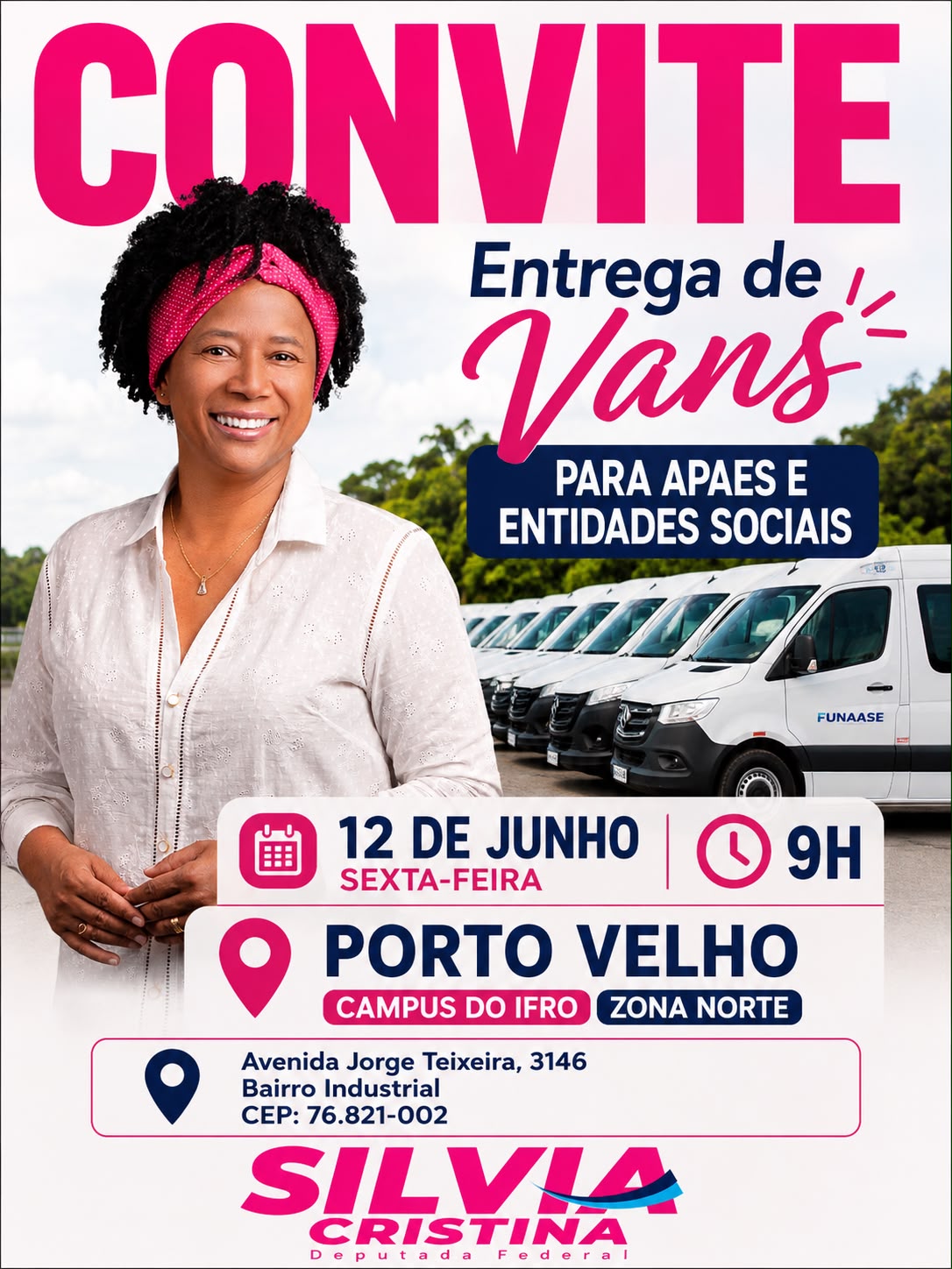 Sílvia Cristina entrega 11 vans para fortalecer atendimento de Apaes e instituições sociais 