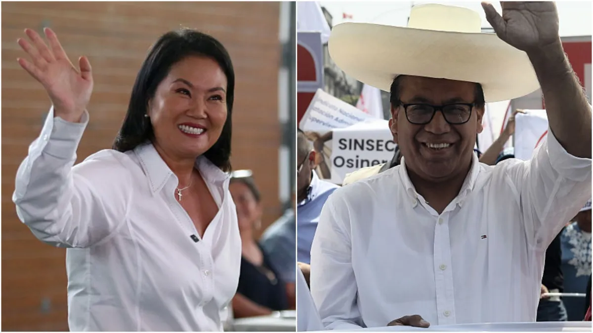 Com 98% das urnas apuradas, pouco mais de 500 votos separam Fujimori e Sánchez no Peru