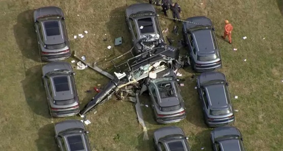 Ao menos 6 pessoas morrem  após choque entre dois helicópteros