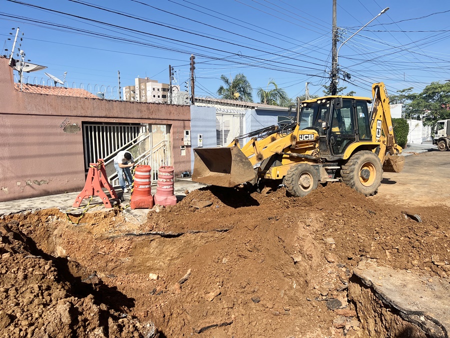 Obra de drenagem na Rua Ametista vai ampliar capacidade de escoamento e reduzir alagamentos