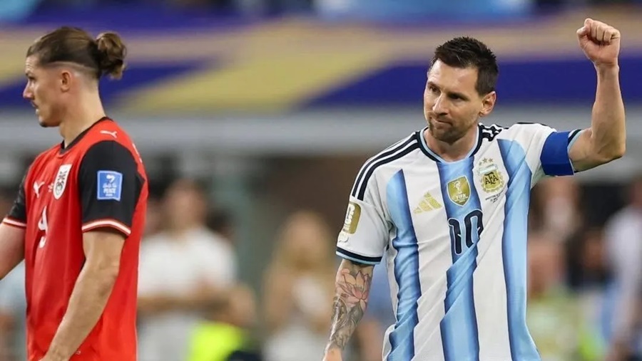Messi marca dois, quebra recorde histórico e garante vaga argentina em vitória sobre Áustria