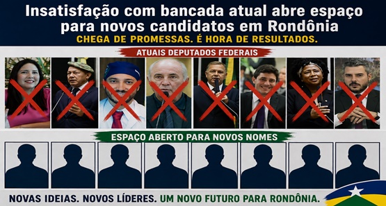 Desgaste de deputados federais impulsiona renovação política em Rondônia