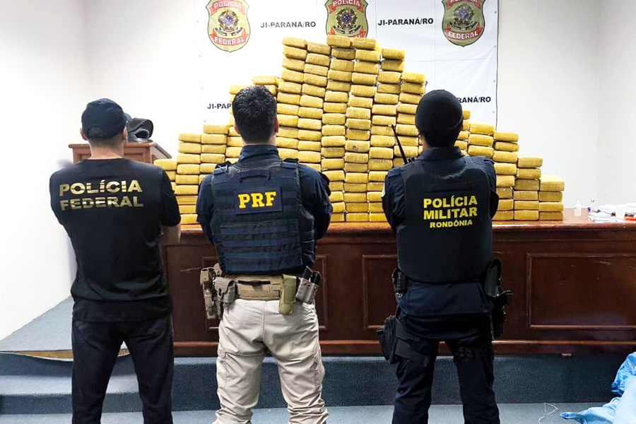 Ação conjunta apreende mais de 200 quilos de maconha e prende suspeito em Rondônia