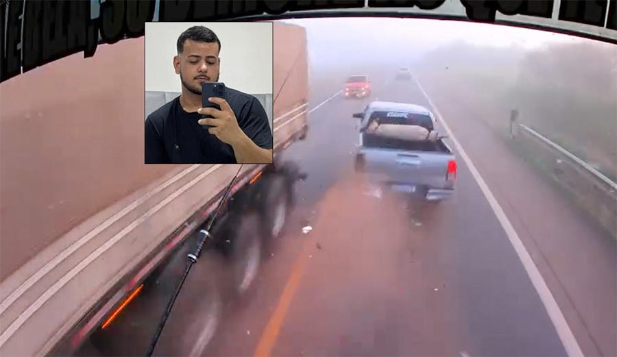 Empresário de 26 anos morre após caminhonete capotar durante ultrapassagem na BR-364