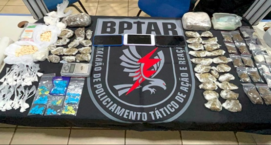 BPTAR desmonta esquema de tráfico e apreende drogas sintéticas, cocaína e ecstasy 