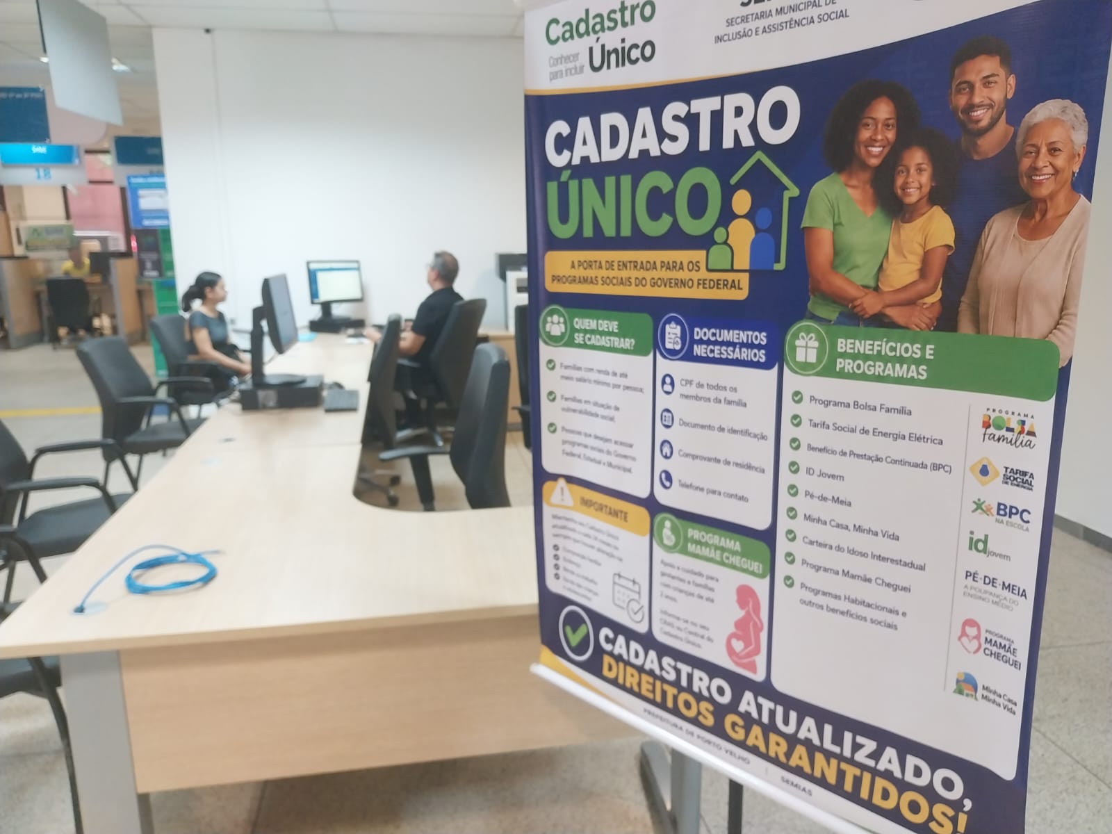 Agora o Cadastro Único da Prefeitura de Porto Velho também está no Tudo Aqui Centro
