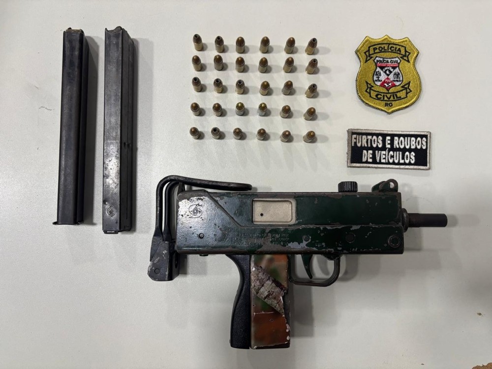 Polícia Civil apreende metralhadora durante operação contra quadrilha de furtos e roubos 