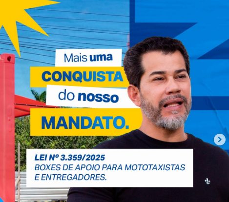 Vereador Nilton Souza destaca lei em favor de mototaxistas e entregadores