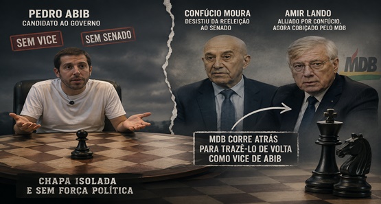 Sem vice e sem Senado, Abib vê MDB isolado e partido tenta resgatar Amir Lando