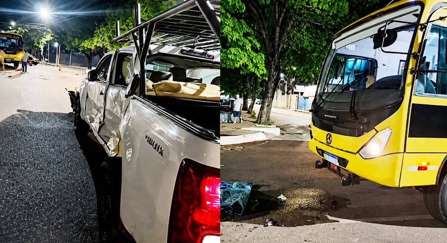 Ônibus com 26 estudantes bate em caminhonete a caminho dos Jogos Escolares